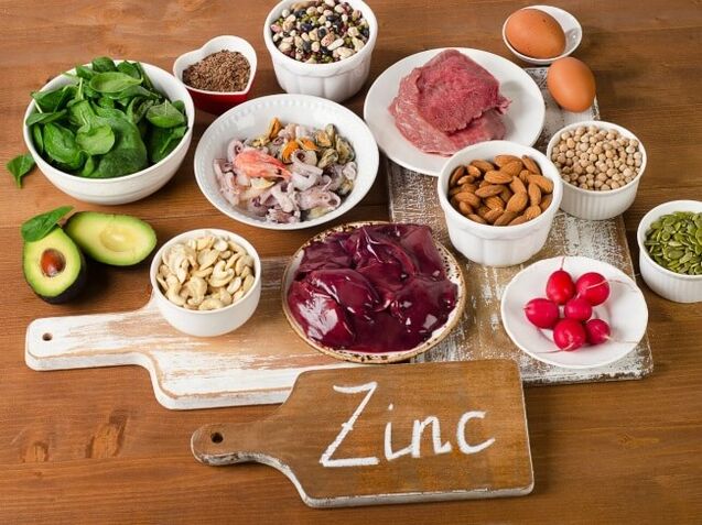 Produtos que contêm zinco